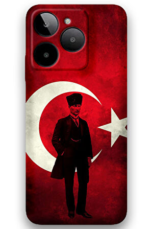 GM Era 30 Uyumlu Atatürk Desenli Telefon Kılıfı + Ekran Koruyucu - 5849