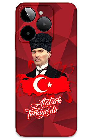 GM Era 30 Uyumlu Atatürk Desenli Telefon Kılıfı + Ekran Koruyucu - 5851