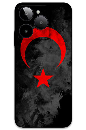 GM Era 30 Uyumlu Türk Bayrağı Desenli Telefon Kılıfı + Ekran Koruyucu - 5852