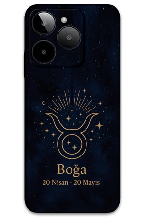 GM Era 50 Uyumlu Boğa Burcu Desenli Telefon Kılıfı + Ekran Koruyucu - 5769