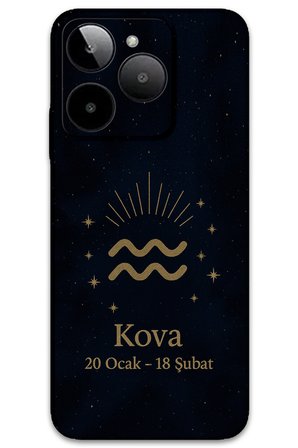 GM Era 50 Uyumlu Kova Burcu Desenli Telefon Kılıfı + Ekran Koruyucu - 5778