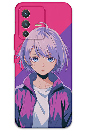 Vivo V23 5G Uyumlu Anime Desenli Telefon Kılıfı + Ekran Koruyucu - 5742
