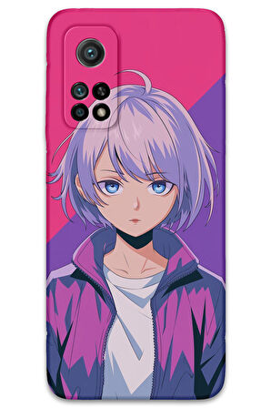 Xiaomi Mi 10T Pro Uyumlu Anime Desenli Telefon Kılıfı + Ekran Koruyucu - 5742