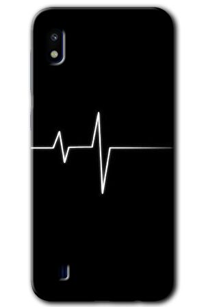 Galaxy A10 Kılıf HD Desen Baskılı Arka Kapak - Heart Rytm 