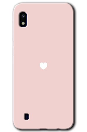 Galaxy A10 Kılıf HD Desen Baskılı Arka Kapak - Sade Kalp 