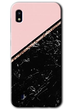 Galaxy A10 Kılıf HD Desen Baskılı Arka Kapak - Yarım Mermer 