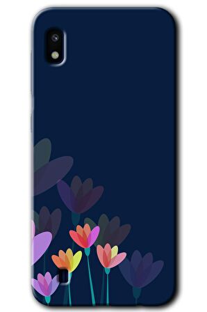 Galaxy A10 Kılıf HD Desen Baskılı Arka Kapak - Çizim Çiçekleri 