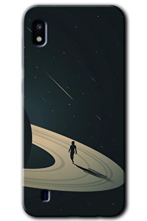 Galaxy A10 Kılıf HD Desen Baskılı Arka Kapak - Space Planet 