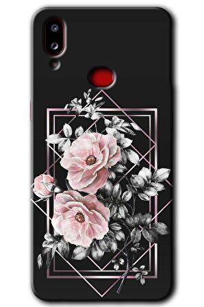 Galaxy A10s Kılıf HD Desen Baskılı Arka Kapak - Retro Çiçek 1 