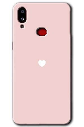 Galaxy A10s Kılıf HD Desen Baskılı Arka Kapak - Sade Kalp 