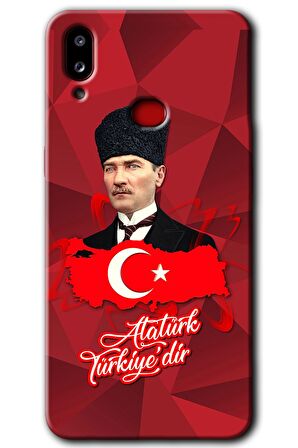 Galaxy A10s Kılıf HD Desen Baskılı Arka Kapak - Atatürkiye 