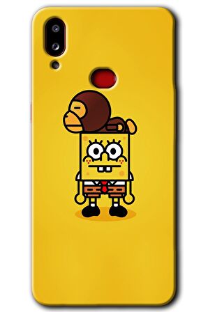Galaxy A10s Kılıf HD Desen Baskılı Arka Kapak - Sünger Bob 