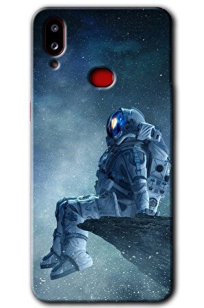 Galaxy A10s Kılıf HD Desen Baskılı Arka Kapak - Astronot Yalnızlığı 