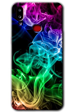 Galaxy A10s Kılıf HD Desen Baskılı Arka Kapak - Smoke Colorful 