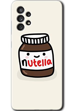 Galaxy A13 Kılıf HD Desen Baskılı Arka Kapak - Nutella Aşkım 