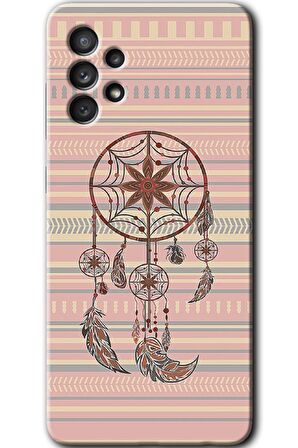 Galaxy A13 Kılıf HD Desen Baskılı Arka Kapak - Mandala Retro 