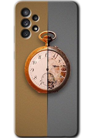 Galaxy A13 Kılıf HD Desen Baskılı Arka Kapak - Clocks Artwork 