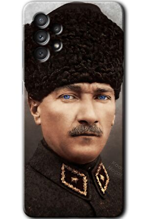 Galaxy A13 Kılıf HD Desen Baskılı Arka Kapak - Başkomutan Atatürk 