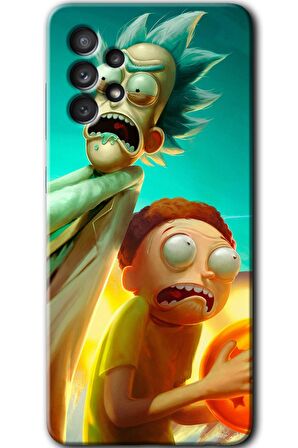 Galaxy A13 Kılıf HD Desen Baskılı Arka Kapak - Rick Morty 