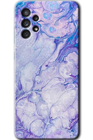 Galaxy A13 Kılıf HD Desen Baskılı Arka Kapak - Spots Lilac 