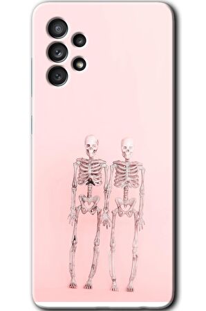 Galaxy A13 Kılıf HD Desen Baskılı Arka Kapak - Yaşayan Çift 