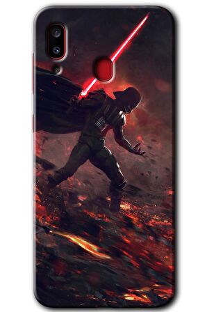 Galaxy A20 Kılıf HD Desen Baskılı Arka Kapak - Darh Vader Wars 