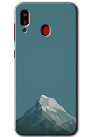 Galaxy A20 Kılıf HD Desen Baskılı Arka Kapak - Alone Mountain 