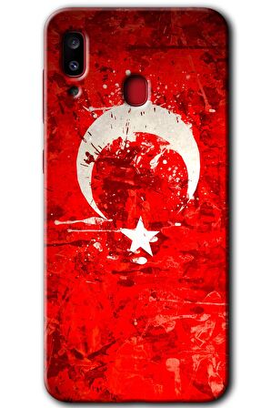 Galaxy A20 Kılıf HD Desen Baskılı Arka Kapak - Albayrak 2 