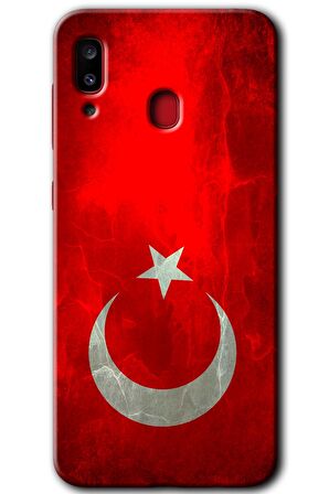 Galaxy A20 Kılıf HD Desen Baskılı Arka Kapak - Albayrak 