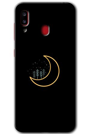 Galaxy A20 Kılıf HD Desen Baskılı Arka Kapak - İyi Geceler 