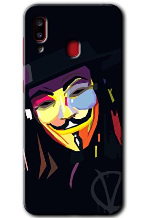 Galaxy A20 Kılıf HD Desen Baskılı Arka Kapak - Vendetta 