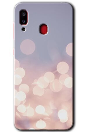 Galaxy A20 Kılıf HD Desen Baskılı Arka Kapak - Blur Lights 