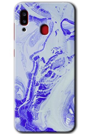 Galaxy A20 Kılıf HD Desen Baskılı Arka Kapak - Cranny Liquid Wall 