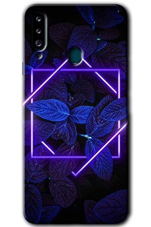 Galaxy A20s Kılıf HD Desen Baskılı Arka Kapak - Mekanik Yaprak 5 