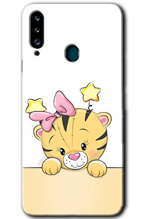 Galaxy A20s Kılıf HD Desen Baskılı Arka Kapak - Sevimli Kedi 