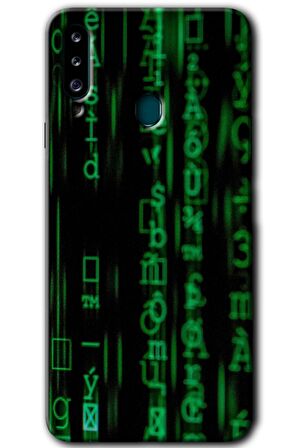 Galaxy A20s Kılıf HD Desen Baskılı Arka Kapak - Matrix 