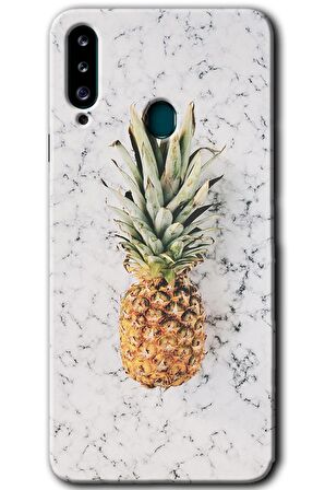 Galaxy A20s Kılıf HD Desen Baskılı Arka Kapak - Ananas 