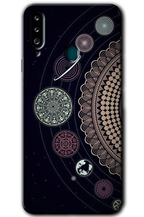 Galaxy A20s Kılıf HD Desen Baskılı Arka Kapak - Gezegen Döngüsü 