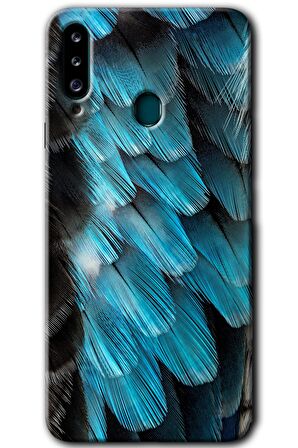 Galaxy A20s Kılıf HD Desen Baskılı Arka Kapak - 9D Tüyler 