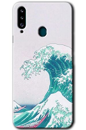 Galaxy A20s Kılıf HD Desen Baskılı Arka Kapak - Dalga 