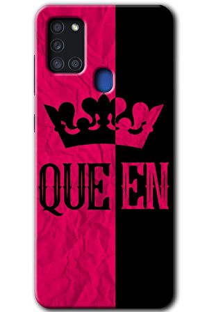 Galaxy A21s Kılıf HD Desen Baskılı Arka Kapak - Queen 