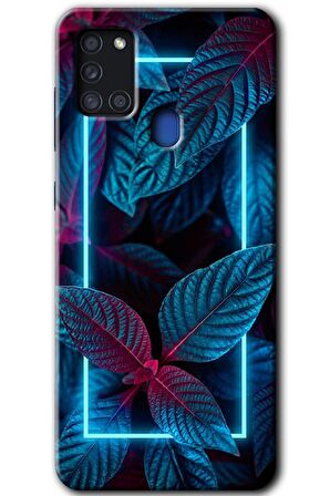Galaxy A21s Kılıf HD Desen Baskılı Arka Kapak - Mekanik Yaprak 4 