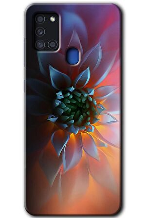 Galaxy A21s Kılıf HD Desen Baskılı Arka Kapak - Çiçek Motif 