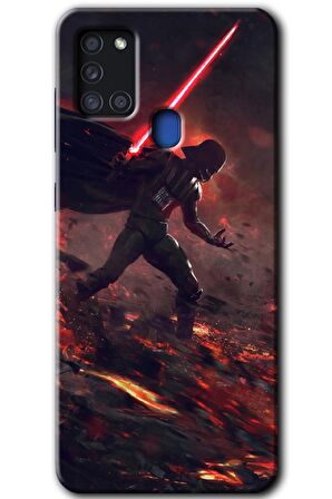 Galaxy A21s Kılıf HD Desen Baskılı Arka Kapak - Darh Vader Wars 