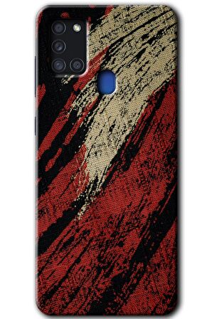 Galaxy A21s Kılıf HD Desen Baskılı Arka Kapak - Kumaş Deseni 6 