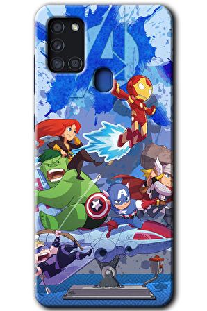 Galaxy A21s Kılıf HD Desen Baskılı Arka Kapak - Avengers Cartoon 