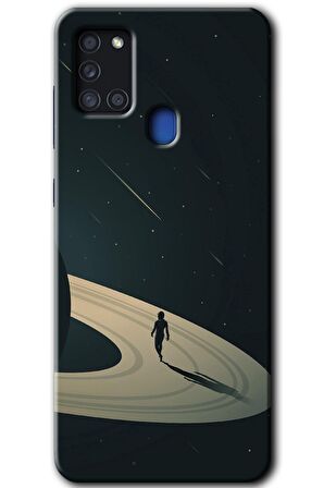 Galaxy A21s Kılıf HD Desen Baskılı Arka Kapak - Space Planet 
