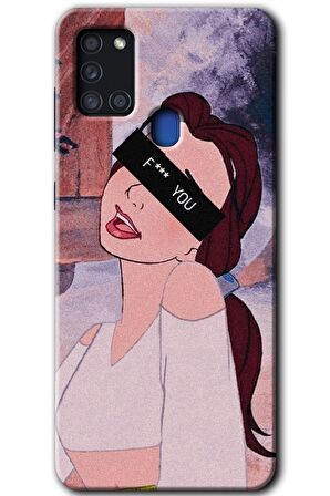 Galaxy A21s Kılıf HD Desen Baskılı Arka Kapak - Bad Girl 