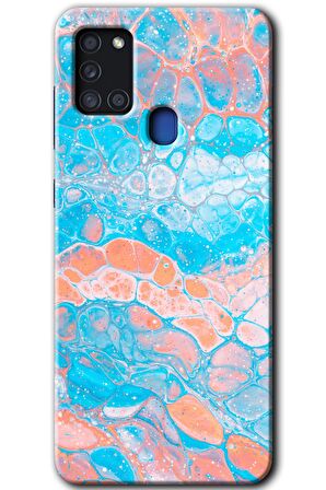 Galaxy A21s Kılıf HD Desen Baskılı Arka Kapak - Bubbles 1 