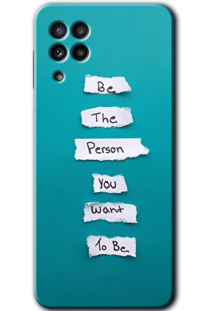 Galaxy A22 Kılıf HD Desen Baskılı Arka Kapak - Want You 